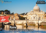 Hotel deals in Rome Italy - 4 Nights in 3* Rome Hotels from £ 89 PP